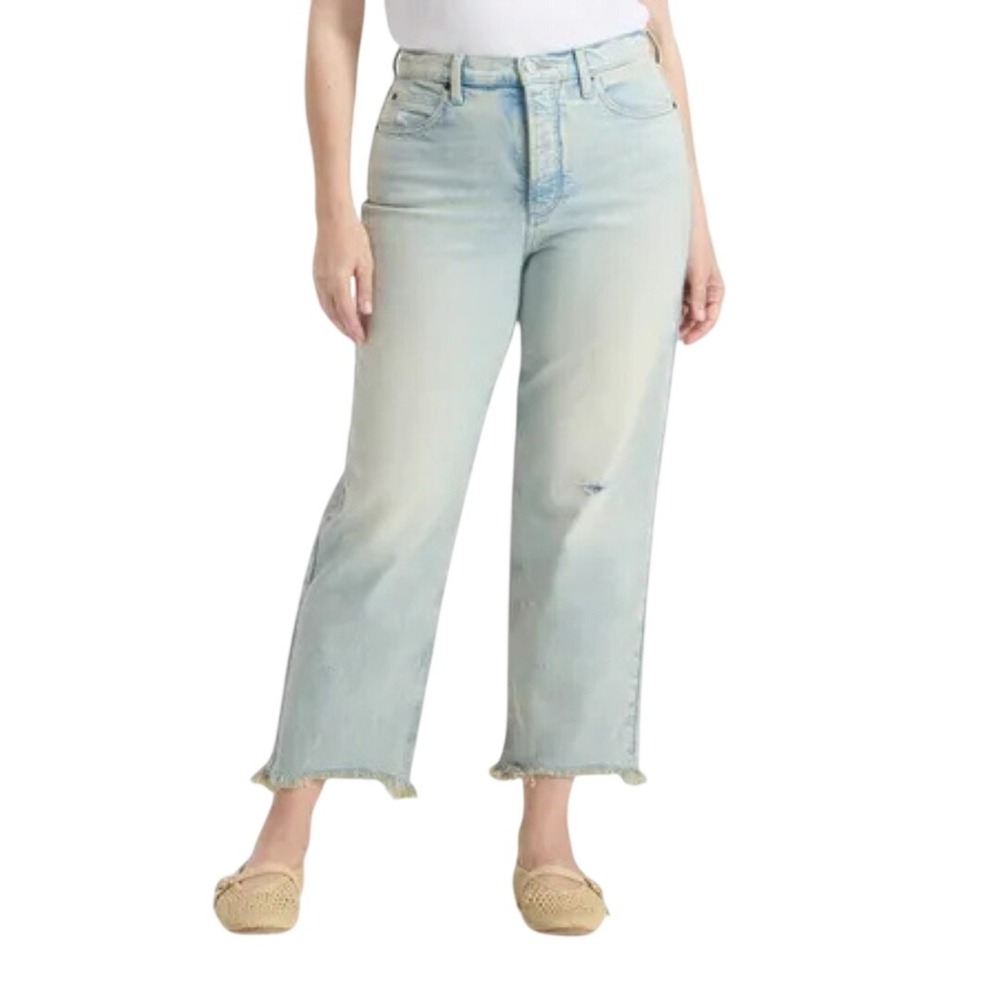 Universal Thread Women's Light Wash Highest Straight Ankle Denim‎ Jeans Size 16